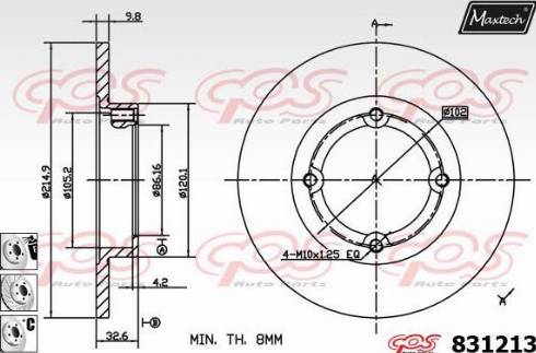Maxtech 831213.6880 - Disc frana aaoparts.ro