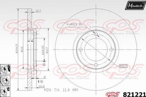 Maxtech 821221.6980 - Disc frana aaoparts.ro
