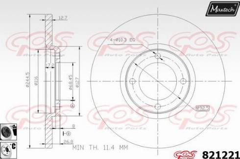 Maxtech 821221.6060 - Disc frana aaoparts.ro