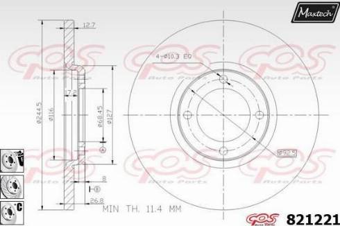 Maxtech 821221.6880 - Disc frana aaoparts.ro