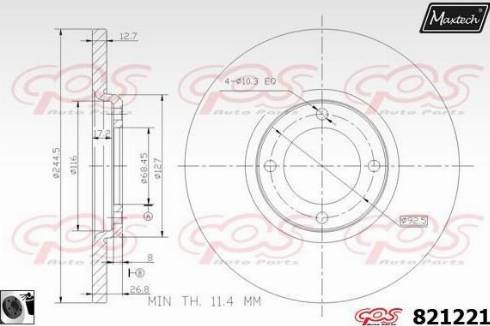 Maxtech 821221.0060 - Disc frana aaoparts.ro