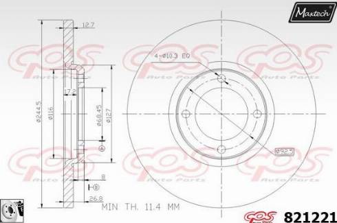 Maxtech 821221.0080 - Disc frana aaoparts.ro