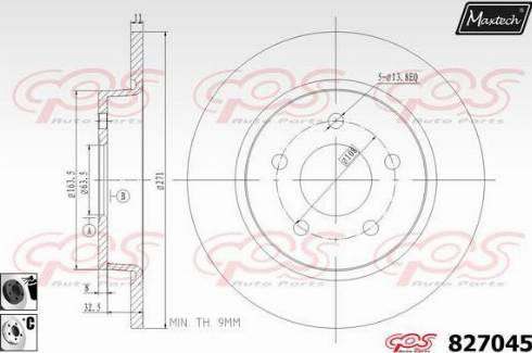 Maxtech 827045.6060 - Disc frana aaoparts.ro