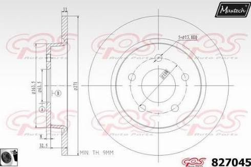 Maxtech 827045.0060 - Disc frana aaoparts.ro