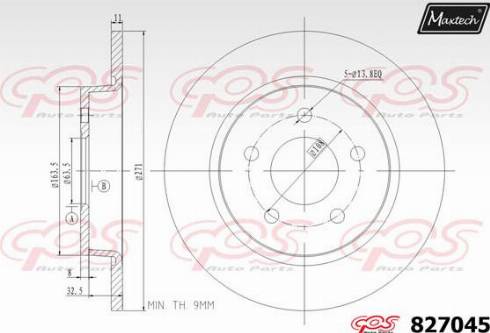 Maxtech 827045.0000 - Disc frana aaoparts.ro