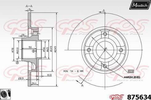 Maxtech 875634.0065 - Disc frana aaoparts.ro