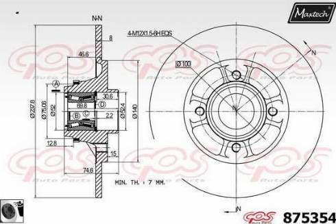 Maxtech 875354.0061 - Disc frana aaoparts.ro