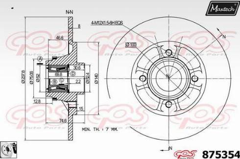 Maxtech 875354.0081 - Disc frana aaoparts.ro