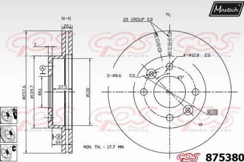 Maxtech 875380.6980 - Disc frana aaoparts.ro