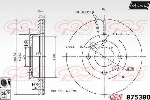 Maxtech 875380.6060 - Disc frana aaoparts.ro