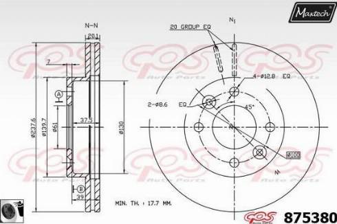 Maxtech 875380.0060 - Disc frana aaoparts.ro
