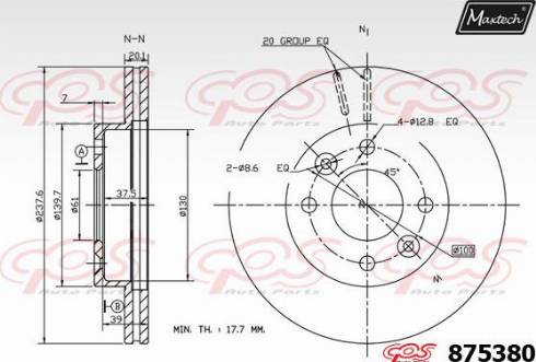 Maxtech 875380.0000 - Disc frana aaoparts.ro