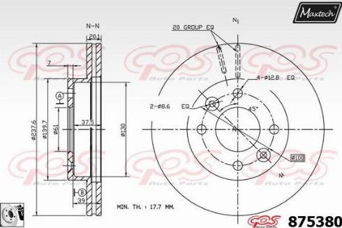 Maxtech 875380.0080 - Disc frana aaoparts.ro