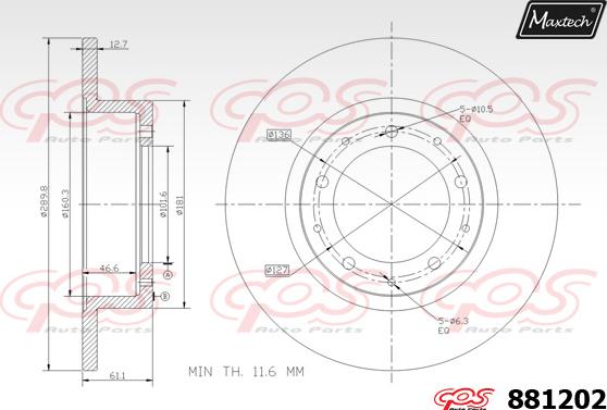 Maxtech 875380 - Disc frana aaoparts.ro