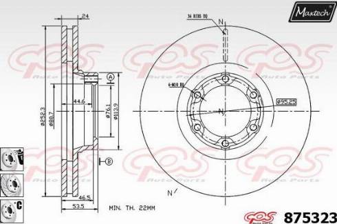 Maxtech 875323.6880 - Disc frana aaoparts.ro