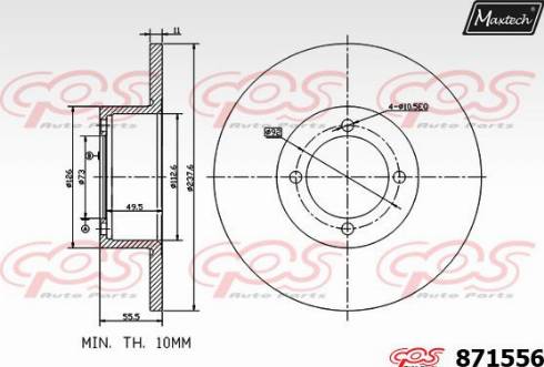 Maxtech 871556.0000 - Disc frana aaoparts.ro