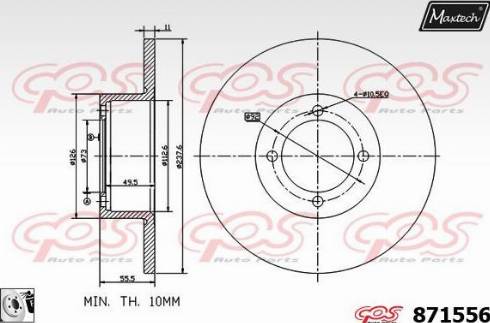 Maxtech 871556.0080 - Disc frana aaoparts.ro