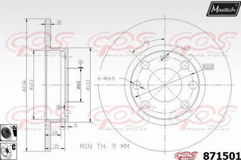 Maxtech 871501.6060 - Disc frana aaoparts.ro
