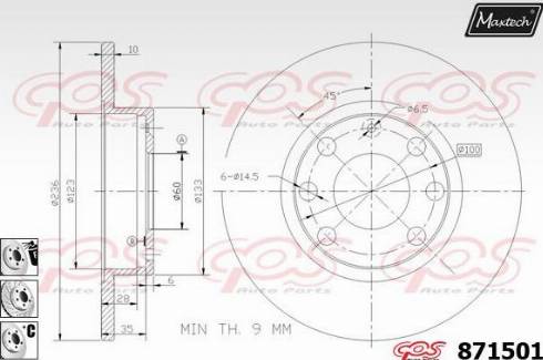 Maxtech 871501.6880 - Disc frana aaoparts.ro