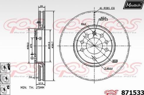 Maxtech 871533.6880 - Disc frana aaoparts.ro