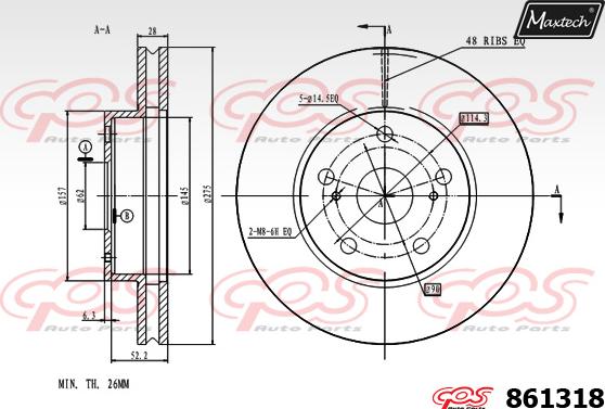 Maxtech 871040 - Disc frana aaoparts.ro