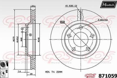 Maxtech 871059.6060 - Disc frana aaoparts.ro