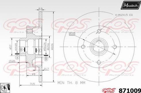 Maxtech 871009.0080 - Disc frana aaoparts.ro