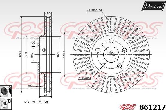 Maxtech 871009 - Disc frana aaoparts.ro