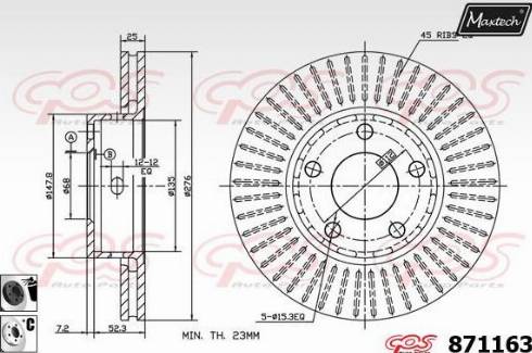 Maxtech 871163.6060 - Disc frana aaoparts.ro
