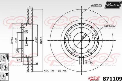 Maxtech 871109.6980 - Disc frana aaoparts.ro