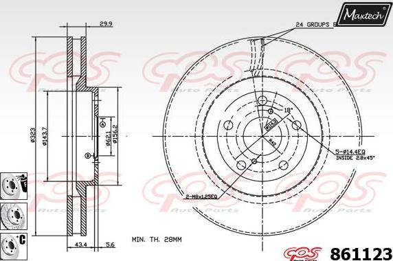 Maxtech 872501 - Tambur frana aaoparts.ro