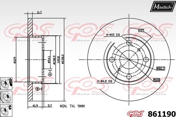 Maxtech 873580 - Disc frana aaoparts.ro