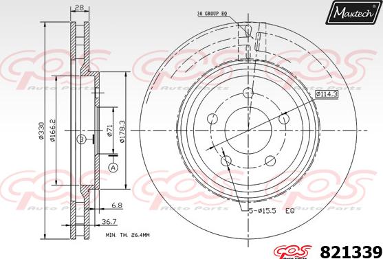 Maxtech 877201 - Disc frana aaoparts.ro