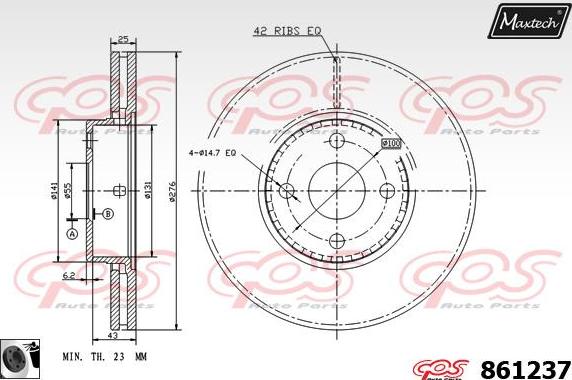 Maxtech 70160006 - Set bucsi de ghidaj, etrier frana aaoparts.ro