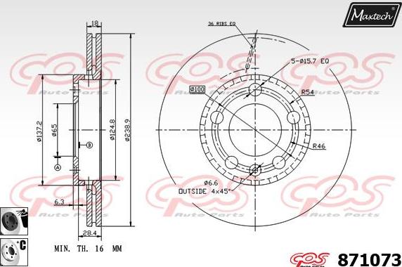 Maxtech 70180284 - Garnitura,piston etrier aaoparts.ro