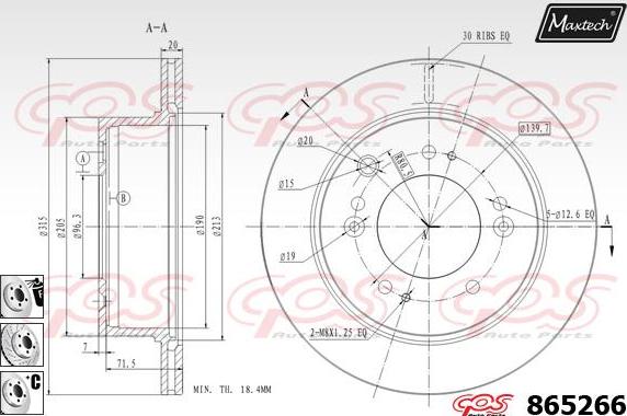 Maxtech 855010 - Disc frana aaoparts.ro