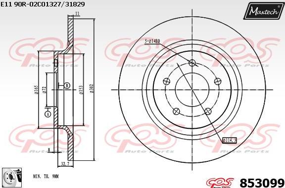 Maxtech 71810051 - Surub ghidare, etrier frana aaoparts.ro