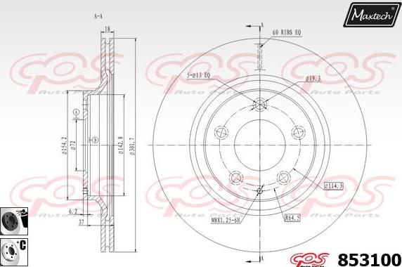 Maxtech 72954009 - Piston, etrier frana aaoparts.ro