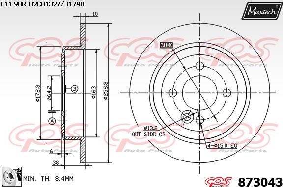 Maxtech 72960060 - Piston, etrier frana aaoparts.ro