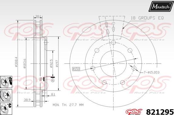 Maxtech 72930020 - Piston, etrier frana aaoparts.ro
