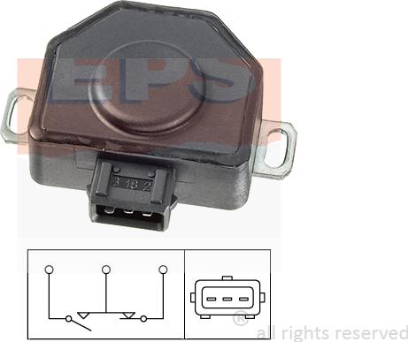 MDR EPS-1995 091 - Senzor, pozitie clapeta acceleratie aaoparts.ro