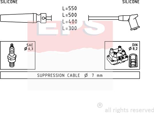 MDR EPS-1501 509 - Set cablaj aprinder aaoparts.ro