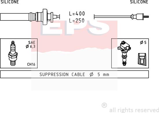 MDR EPS-1501 883 - Set cablaj aprinder aaoparts.ro