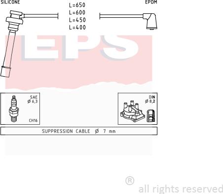 MDR EPS-1501 278 - Set cablaj aprinder aaoparts.ro