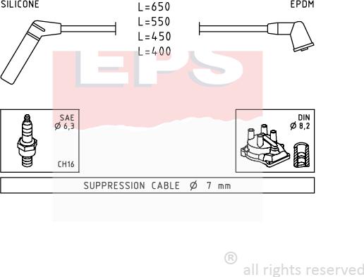 MDR EPS-1501 753 - Set cablaj aprinder aaoparts.ro