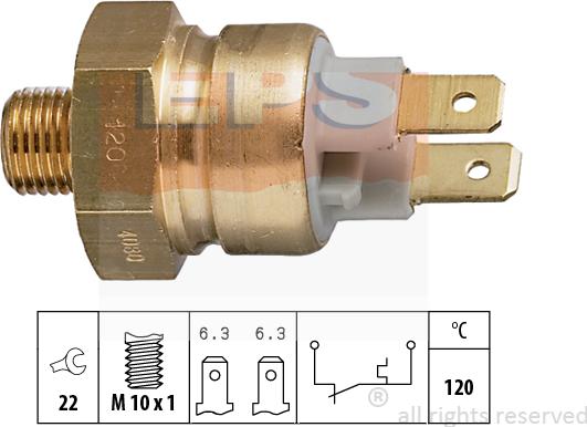 MDR EPS-1840 080 - Senzor,temperatura lichid de racire aaoparts.ro