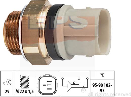 MDR EPS-1850 652 - Comutator temperatura, ventilator radiator aaoparts.ro