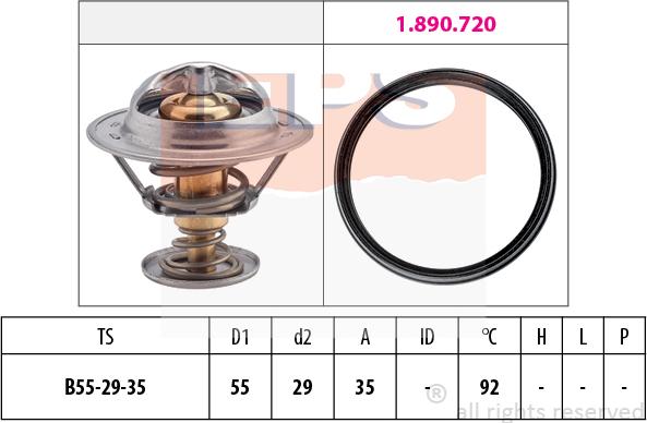 MDR EPS-1880 945 - Termostat,lichid racire aaoparts.ro