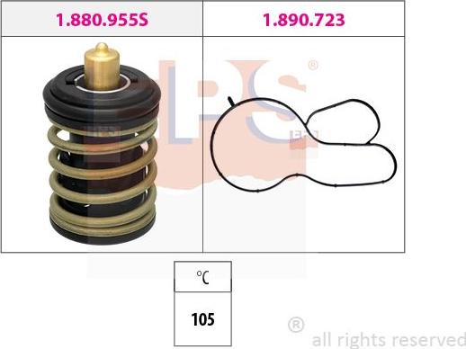 MDR EPS-1880 955 - Termostat,lichid racire aaoparts.ro