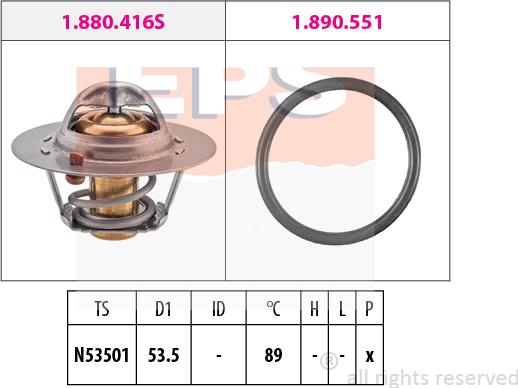 MDR EPS-1880 416 - Termostat,lichid racire aaoparts.ro